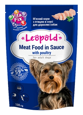 Leopold Dog пауч за кучета с птиче месо, 24х100 г