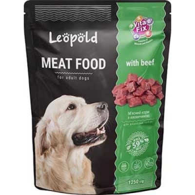 Leopold Dog пауч за кучета с говеждо, 10х1250 г