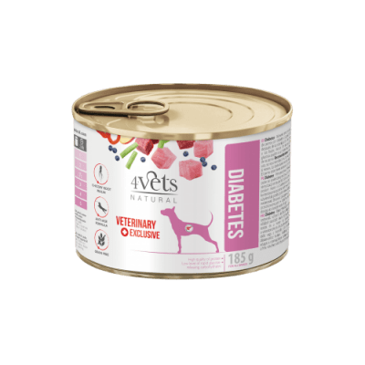 4Vets Dog Natural Diabetes храна подходяща за диабет, 185 г