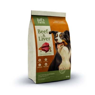 Rolf’s Farm Adult Beef&Liver – храна за кучета над 1 година с говеждо и дроб 12 кг
