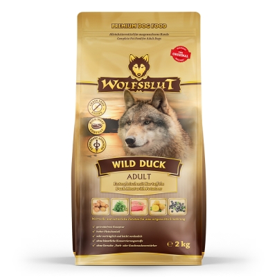Wolfsblut Wild Duck Adult суха храна за кучета с дива патица и картофи, 2 кг