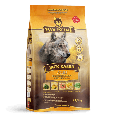 Wolfsblut Jack Rabbit Adult - хипоалергенна суха храна за кучета със заешко и зеленчуци, 12.5 кг