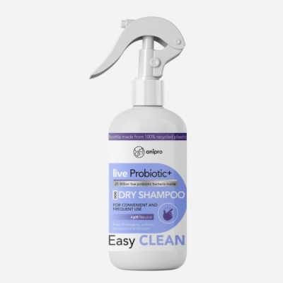 anipro Live Probiotic+ Easy Clean - пробиотичен сух шампоан за кучета без отмиване, 500 мл