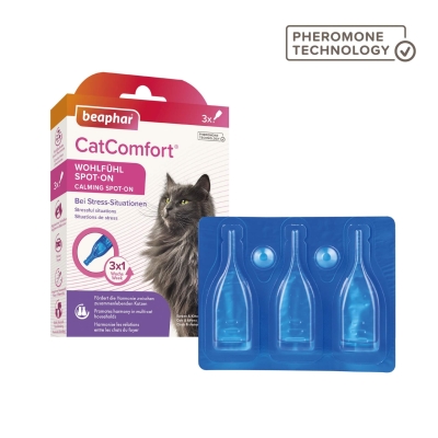 Успокояващи капки с феромони за котки Beaphar CatComfort Calming Spot On