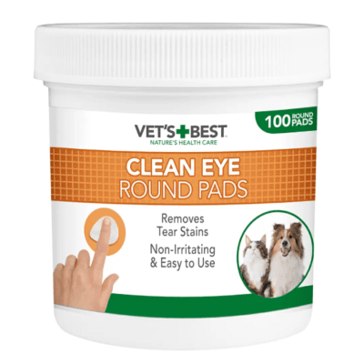 Vet`s Best Eye Round pads, почистващи тампони за очи, с Алое, 100бр