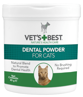 Vet's Best Dental Powder Cat дентална пудра за котки с водорасли и Спирулина, 45 г