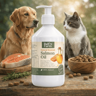 Rolf's Farm Salmon Oil - шотландско масло от сьомга за кучета и котки, 500 мл