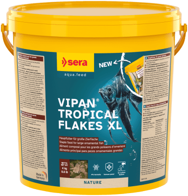 sera Vipan Nature large flakes 21000 мл, 4 кг - натурална храна за всички рибки