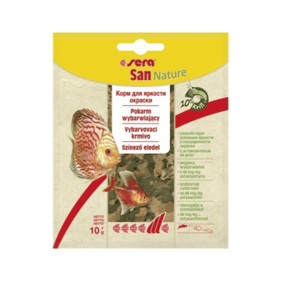 sera San Nature 12 гр - натурална храна за оцветяване на всички рибки