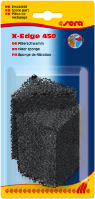 sera filter sponge, black for X-Edge 450 – резервна гъба за филтър за ъгъл - 2 бр.