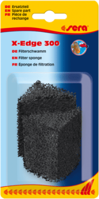 sera filter sponge, black for X-Edge 300 – резервна гъба за филтър за ъгъл - 2 бр.