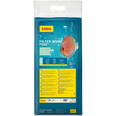 sera filter wool филтърна вата бяла, 1 кг