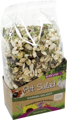 ESVE Pet Salad - допълваща храна за зайци и гризачи, градинска салата, 175 г