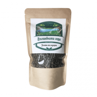 Вълшебната гора „Пелети от глухарче“ -  натурална храна за зайци, морски свинчета и други малки животни, пелети от глухарче, 300 г