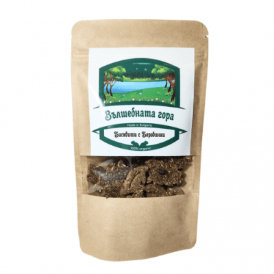 Вълшебната гора  „Бисквити с боровинки“ - натурална храна за зайци, морски свинчета и други малки животни, бисквити с боровинки, 60 г