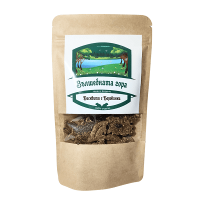 Вълшебната гора  „Бисквити с боровинки“ - натурална храна за зайци, морски свинчета и други малки животни, бисквити с боровинки, 60 г