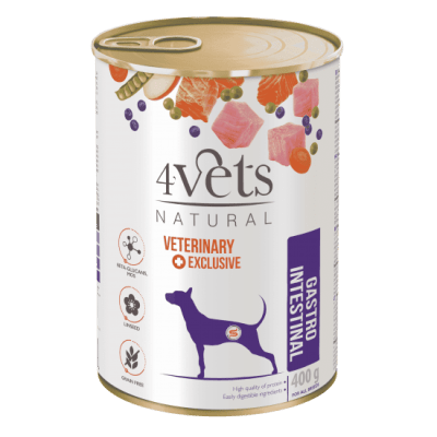 4Vets Natural Gastro Intestinal храна за стомашно чревни проблеми, 400 г
