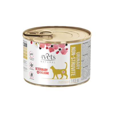 4Vets Natural Urinary храна за котки със уринарни проблеми, 185 г