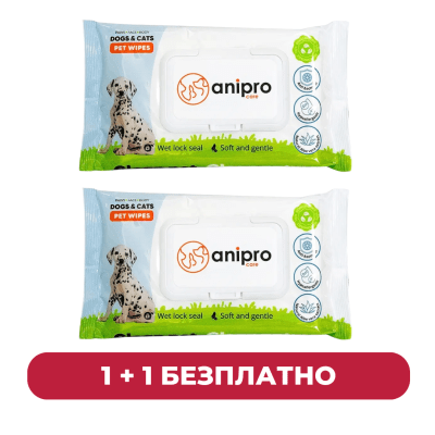 Аnipro - Биоразградими хигиенни кърпички за домашни любимци, 40 бр, 15x20 см, 1+1