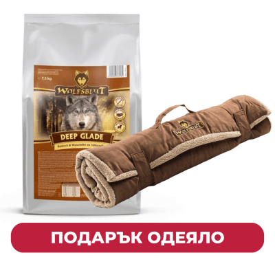 Wolfsblut Deep Glade Small Breed 7.5 кг с подарък одеало