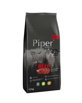 Piper Beef, Храна за израснали кучета със свежо говеждо месо, 12 кг.