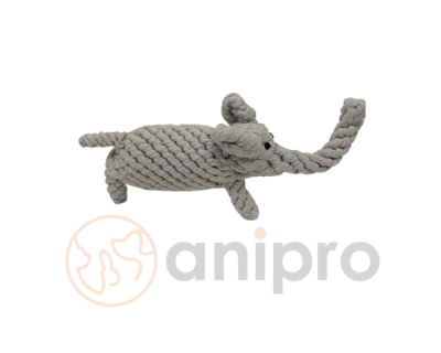 anipro Играчка слон въже 25 см, 120 г