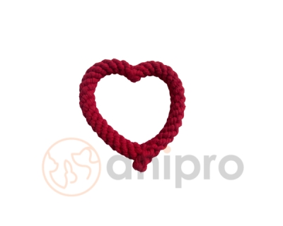 anipro Играчка сърце въже 18 см, 80 г