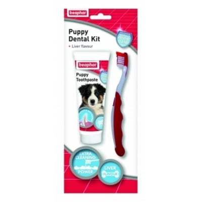 "Puppy Dental Kit" – Паста за зъби + четка за малки кученца 