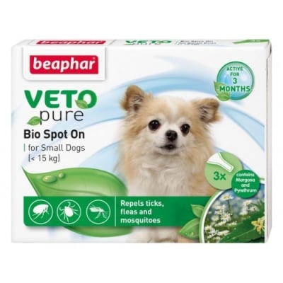 Veto Pure Bio Spot On Dog - Репелентни капки за кучета от дребни породи