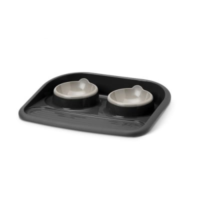 Kомплект за хранене Butler Happy Planet 45x36x8см, черно