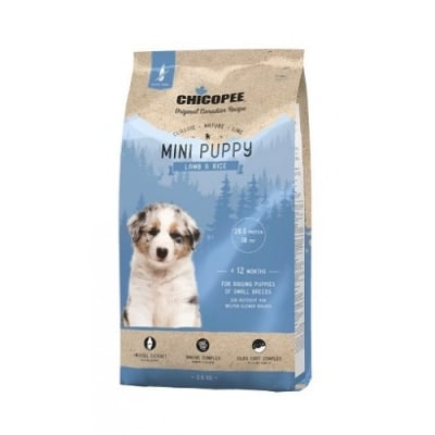 Храна за кучета Chicopee Classic Nature Puppy Mini за мини породи под 12 месеца с агне и ориз, 2 кг