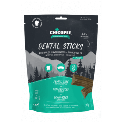 Chicopee Dental Sticks дентални пръчици с ябълки, нар и масло от евкалипт, 300 г