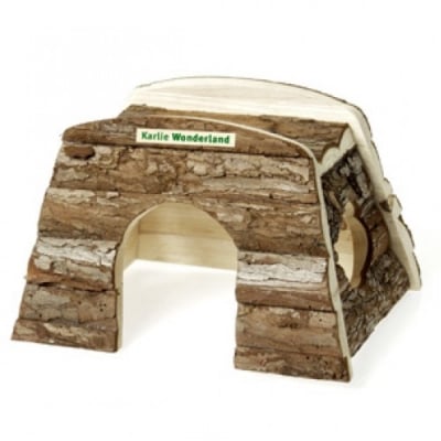 Дървена къщичка за дребни гризачи - хамстер, морско свинче, зайче и др.