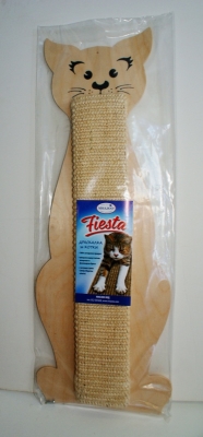 Драскалка Fiesta котка голяма 59 х 21см, бяло, с котешка трева