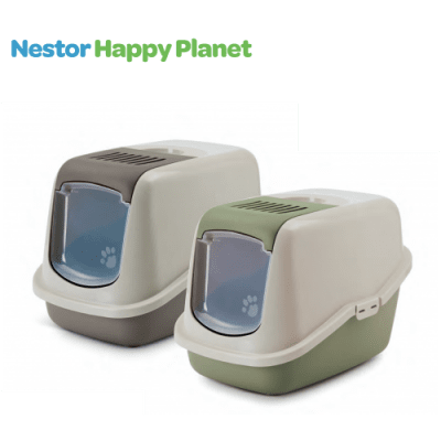 Кот. тоалетна Nestor Happy Planet 56x39x38.5 см, мока/зелено
