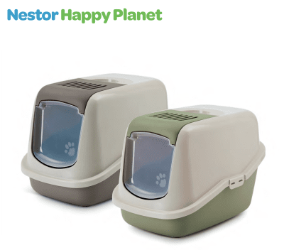 Кот. тоалетна Nestor Happy Planet 56x39x38.5 см, мока/сиво
