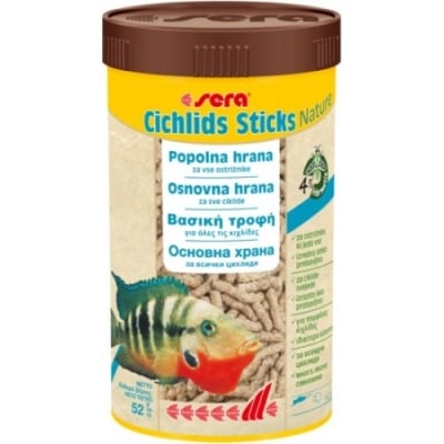 sera Cichlid Nature 10000 мл, 2 кг - гранулирана храна за цихлиди