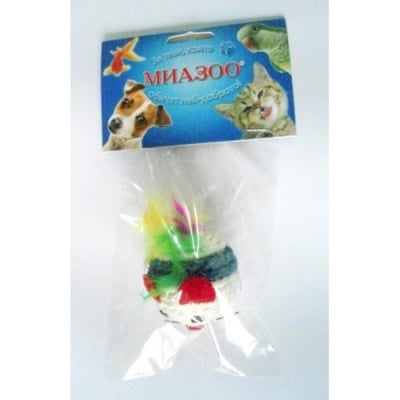 Играчка топка мишле сезал с пера, 5 см