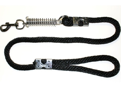 anipro повод въже ф14мм/120см черно с пружина