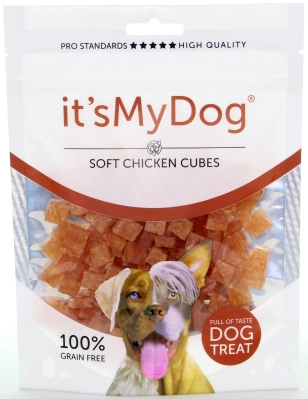 Its My Dog Chicken Soft Cubes Grain Free, Лакомство за куче, меки пилешки кубчета, 85 гр