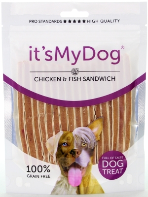 It`s My Dog Chicken+Fish Grain Free, Лакомство за куче, ленти пиле и риба, 85гр
