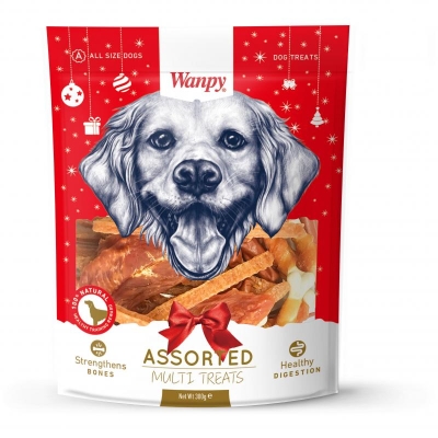 Wanpy Christmas Packs Коледен микс от най-предпочитаните лакомства Wanpy, 300 гр
