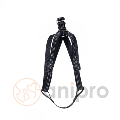 anipro Sport+ нагръдник лента със светлоотразителни нишки, 25мм черен