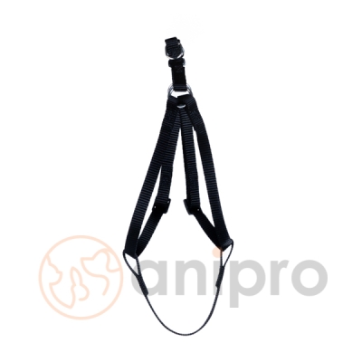 anipro Sport+ нагръдник лента едри кучета 30мм, 40 - 70см,  черен, дебелина 3.1мм