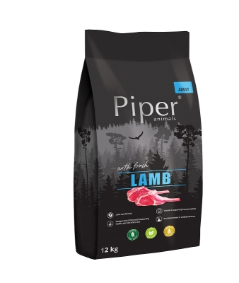 Piper Dog Lamb, Храна за кучета, с агнешко месо, 12кг