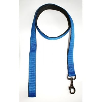 Повод с нагръдник от изк. лента 1.0 см., син