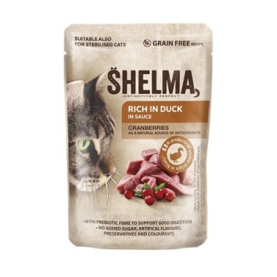 Shelma POUCH CAT патица, червена боровинка 28x85гр
