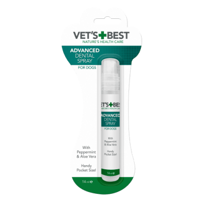 Vet`s Best Advanced Dental Spray, джобен вариант спрей за уста, с мента и Алое, 14мл