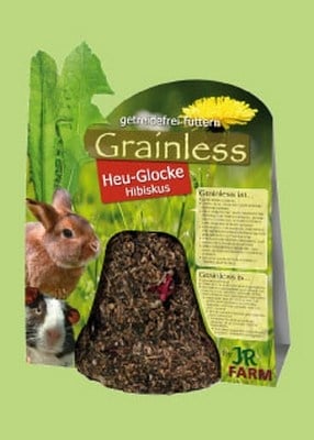 "Беззърнена камбана със сено и хибискус" - За мини зайци, морски свинчета, чинчили