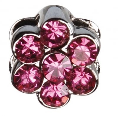 Декоративна форма на цвете с брилянти за поводи и нашийници, два цвята